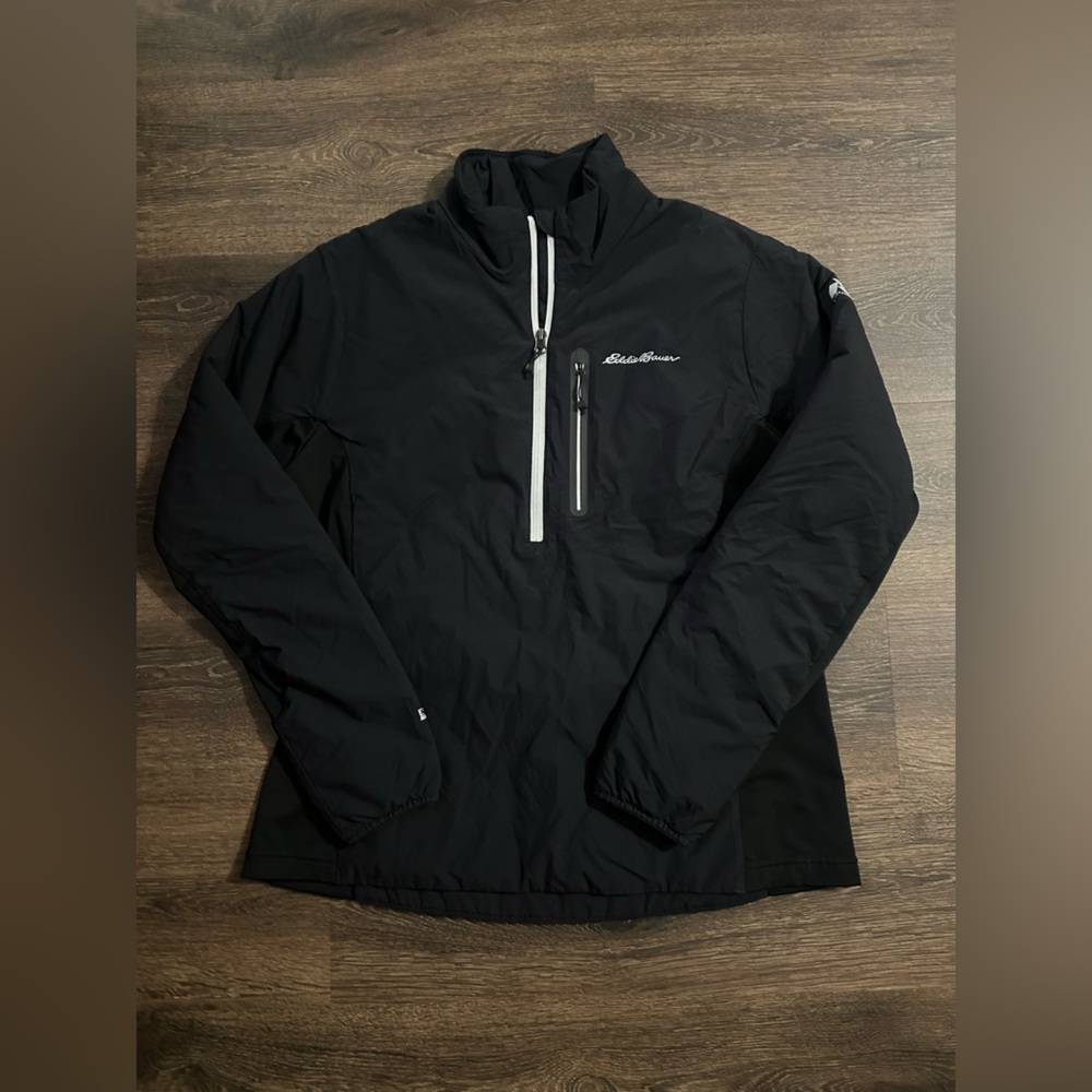 Eddie Bauer first ascent half zip evertherm with White Accents Size large